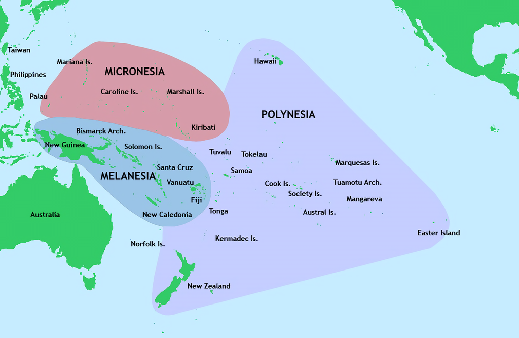 The Map of South Pacific Socio-Cultural Regions